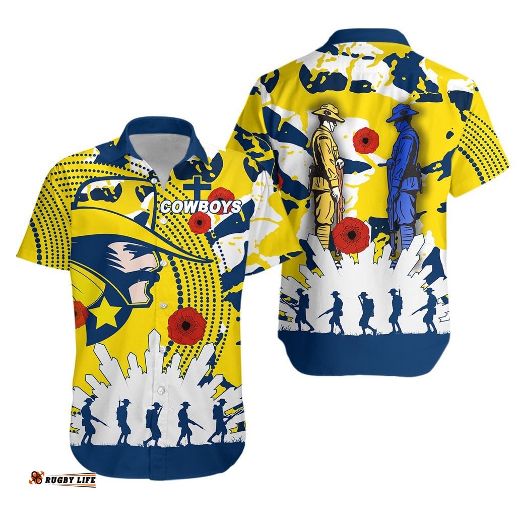 Cowboys ANZAC Hawaiian Shirt Will Remember Forever