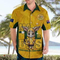 Custom Matildas Hawaiian Shirt Australian Cute Mascot Unique Gold Version