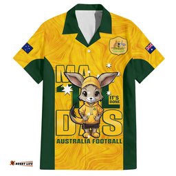 Custom Matildas Hawaiian Shirt Australian Cute Mascot Unique Gold Version