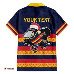 AFL Adelaide Christmas Personalised Hawaiian Shirt with Crows Mascot
