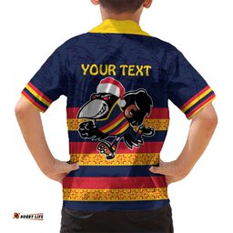 AFL Adelaide Christmas Personalised Hawaiian Shirt with Crows Mascot