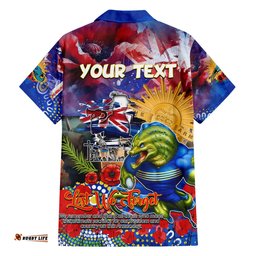 Personalised Australia Rugby Eels ANZAC Hawaiian Shirt Parramatta Scratch Style