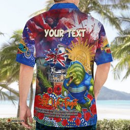 Personalised Australia Rugby Eels ANZAC Hawaiian Shirt Parramatta Scratch Style