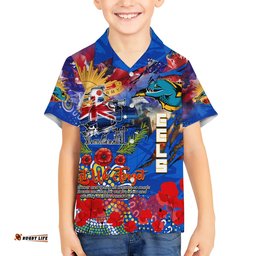 Personalised Australia Rugby Eels ANZAC Hawaiian Shirt Parramatta Scratch Style