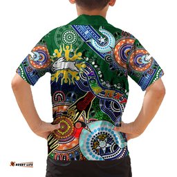Personalised Rabbitohs NAIDOC Week 2024 Hawaiian Shirt Australia Aboriginal Dot Painting