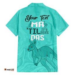 Personalised Matildas Australia Day Hawaiian Shirt Proud To Be Tillies Turquoise Version