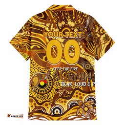 Custom NAIDOC Week 2024 Hawks Hawaiian Shirt Aboriginal Animals Keep The Fire Burning