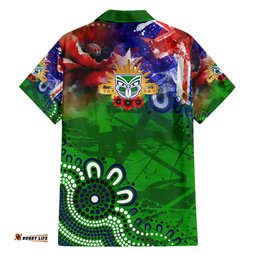 Personalised New Zealand Warriors ANZAC Hawaiian Shirt Scratch Style