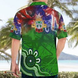 Personalised New Zealand Warriors ANZAC Hawaiian Shirt Scratch Style