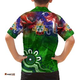 Personalised New Zealand Warriors ANZAC Hawaiian Shirt Scratch Style