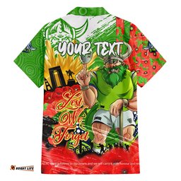Personalised Mascot Raiders ANZAC Hawaiian Shirt Lest We Forget