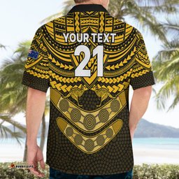 Custom Matildas Soccer Hawaiian Shirt Polynesian and Aboriginal Gold Vibe