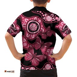 Australia Indigenous Hawaiian Shirt Breast Cancer Black Aboriginal Butterfly