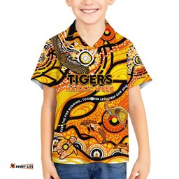 Custom NAIDOC Week 2024 Tiger Hawaiian Shirt Aboriginal Animals Keep The Fire Burning