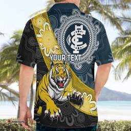 Personalised Richmond And Carlton Football Hawaiian Shirt Tigers BluesTogether Aboriginal Art