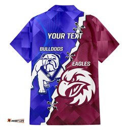 Personalised Bulldogs And Eagles Rugby Hawaiian Shirt Dynamic Style