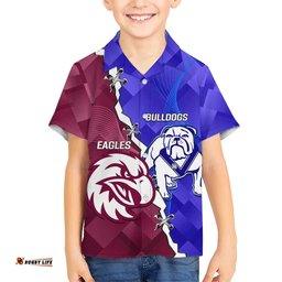 Personalised Bulldogs And Eagles Rugby Hawaiian Shirt Dynamic Style