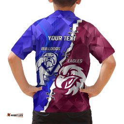 Personalised Bulldogs And Eagles Rugby Hawaiian Shirt Dynamic Style