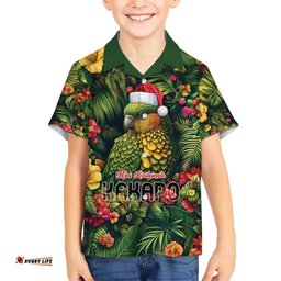 Meri Kirihimete Kakapo Hawaiian Shirt New Zealand Christmas with Tropical Vibe
