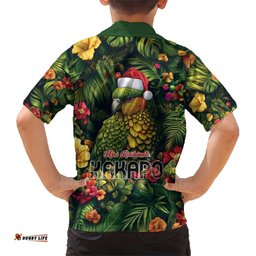 Meri Kirihimete Kakapo Hawaiian Shirt New Zealand Christmas with Tropical Vibe