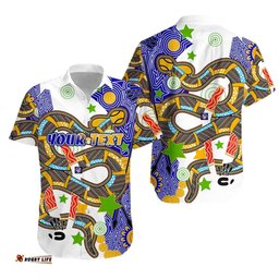 Custom Personalised Eels Indigenous Hawaiian Shirt Mix Star