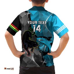 Custom NRL Panthers And Sharks Rugby 2024 Hawaiian Shirt Go Champions Dynamic Version