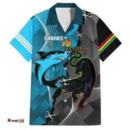 Custom NRL Panthers And Sharks Rugby 2024 Hawaiian Shirt Go Champions Dynamic Version