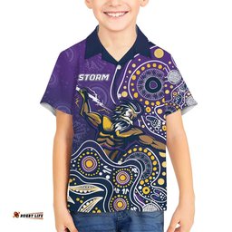 Personalised Storm Rugby Aboriginal Hawaiian Shirt 2024 GO Storms