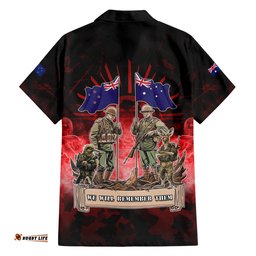 Australia And New Zealand ANZAC Day Hawaiian Shirt Soldiers Lest We Forget