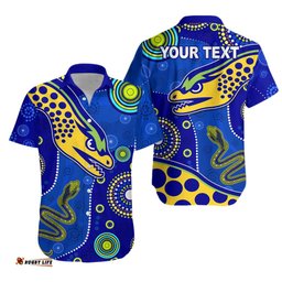 Custom Personalised Eels Indigenous Hawaiian Shirt Competitive
