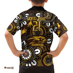Custom Hawthorn NAIDOC Week 2024 Hawaiian Shirt Fire Burning Aboriginal Dots Art