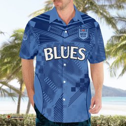 Custom Text And Number NSW Blues Rugby Hawaiian Shirt Origin New South Wales Sporty Style