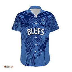 Custom Text And Number NSW Blues Rugby Hawaiian Shirt Origin New South Wales Sporty Style