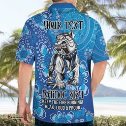 Personalised Bulldogs NAIDOC Week 2024 Hawaiian Shirt Aboriginal Fire Burning Sparks