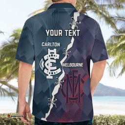 Personalised Demons And Blues Football Hawaiian Shirt Sporty Version