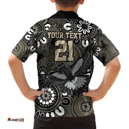 Custom Magpies NAIDOC Week 2024 Hawaiian Shirt Fire Burning Aboriginal Dots Art