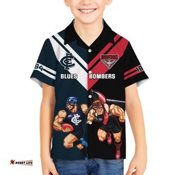 Custom Blues And Bombers Football Hawaiian Shirt 2024 Together Sporty