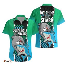 NRL Combine Rabbitohs and Shark Hawaiian Shirt Sporty Style
