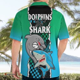 NRL Combine Rabbitohs and Shark Hawaiian Shirt Sporty Style