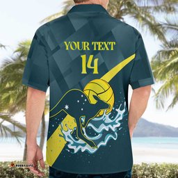 Custom Australia Water Polo 2024 Hawaiian Shirt Aussie Stingers Kangaroo Sporty Version