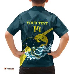 Custom Australia Water Polo 2024 Hawaiian Shirt Aussie Stingers Kangaroo Sporty Version