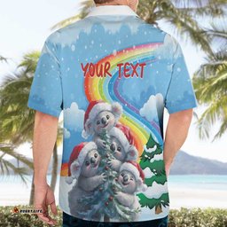 Personalised Australia Koala Christmas Hawaiian Shirt Santa Claus Ho Ho Ho