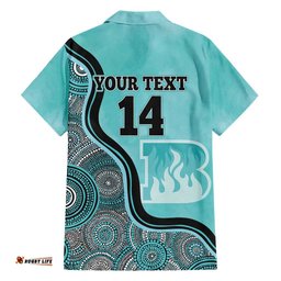 Custom Brisbane Heat Hawaiian Shirt Indigenous Art Grunge Style