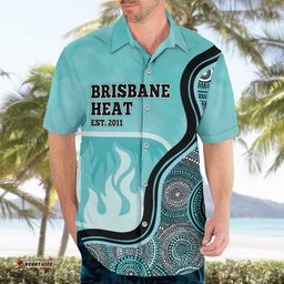 Custom Brisbane Heat Hawaiian Shirt Indigenous Art Grunge Style