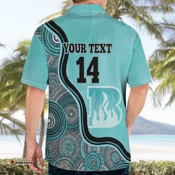 Custom Brisbane Heat Hawaiian Shirt Indigenous Art Grunge Style