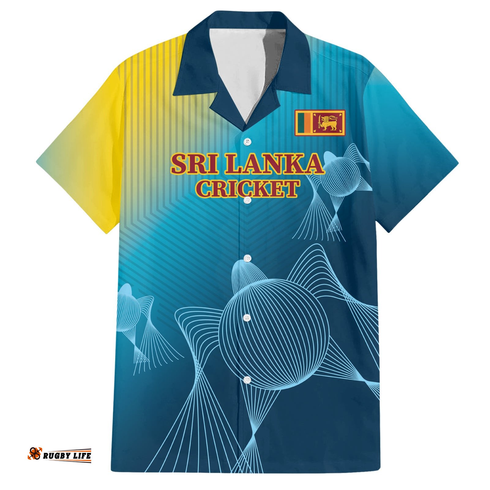 Custom Sri Lanka Cricket Hawaiian Shirt 2024 World Cup Go The Lions