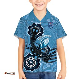 Custom NSW Blues Rugby Hawaiian Shirt 2024 Platypus Mix Aboriginal Art