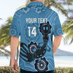 Custom NSW Blues Rugby Hawaiian Shirt 2024 Platypus Mix Aboriginal Art
