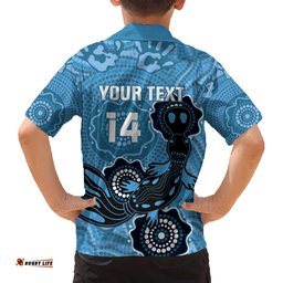 Custom NSW Blues Rugby Hawaiian Shirt 2024 Platypus Mix Aboriginal Art
