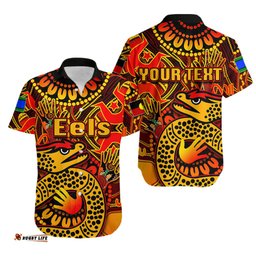 Custom Personalised NAIDOC Parramatta Eels Hawaiian Shirt NAIDOC Patterns No.2